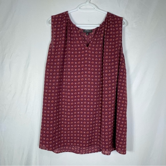 Lane Bryant Sleeveless Burgundy Popover Top - Picture 7 of 7